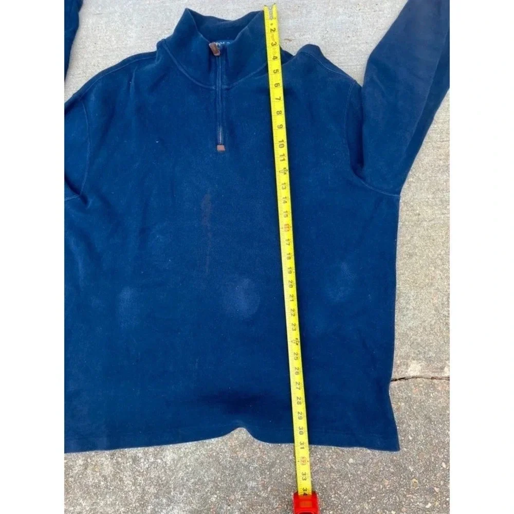 VTG Ralph Lauren Quarter Zip Xl Old Money Preppy Button Up Long Sleeve Fifa USA